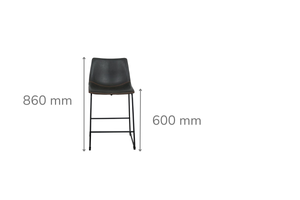 Rivet Grey Counter Stool