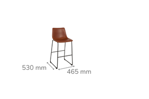 Rivet Tan Counter Stool