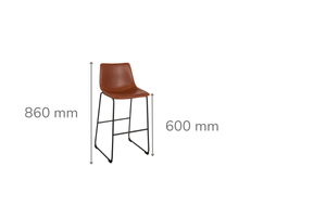 Rivet Tan Counter Stool