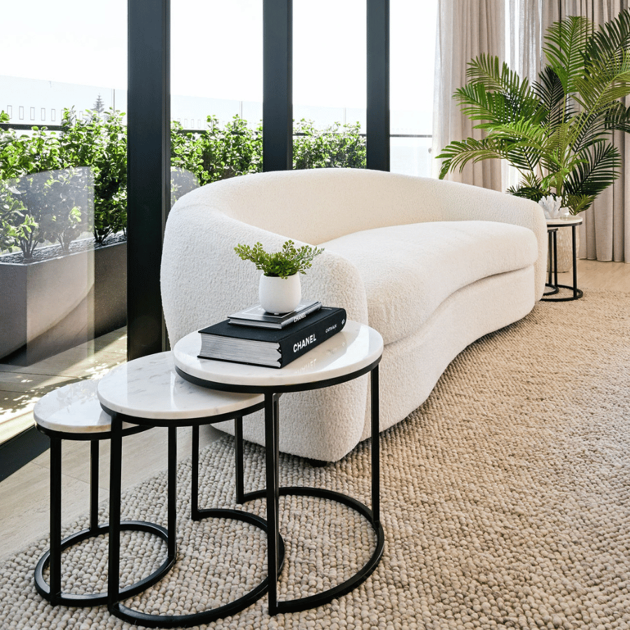 City Nest of Tables Marble Top Eureka Furniture